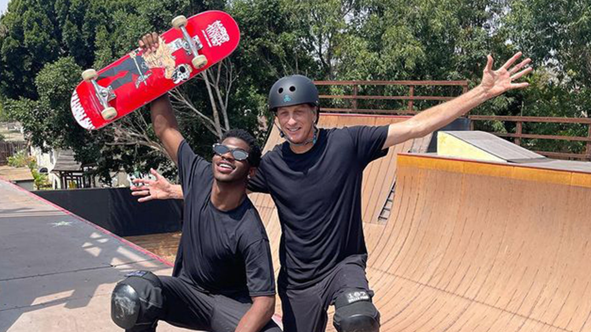 Lil Nas X Skates With Tony Hawk, No Bad Blood Here!