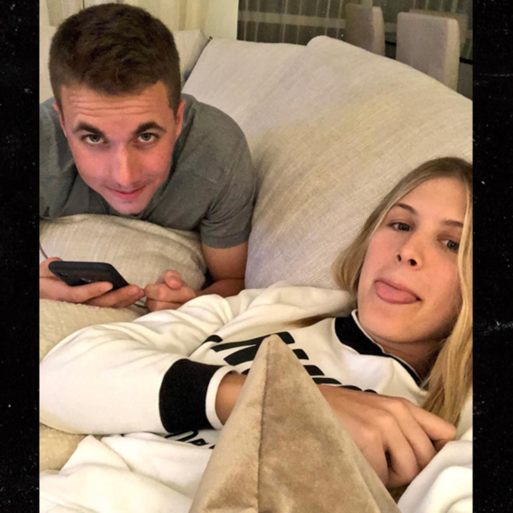 Genie Bouchard & Super Bowl Bet Guy Returning to Super Bowl for Another Date