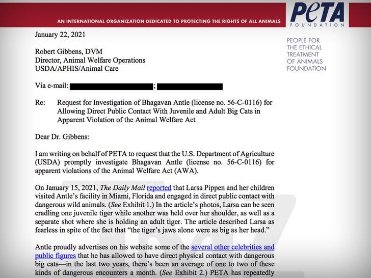 PETA Wants USDA to Investigate Doc Antle Over Larsa Pippen Visit