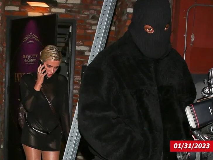 Kanye West And Bianca Leaving Beauty & Essex In Hollywood