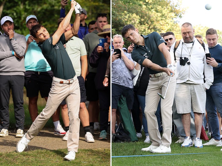 Tom Holland Swinging At The BMW Pro-Am