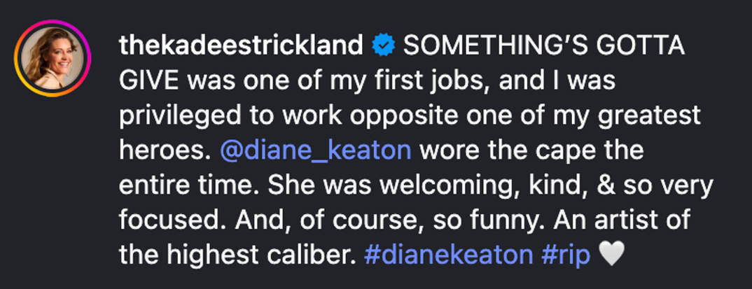 Diane Keaton Tributes 1