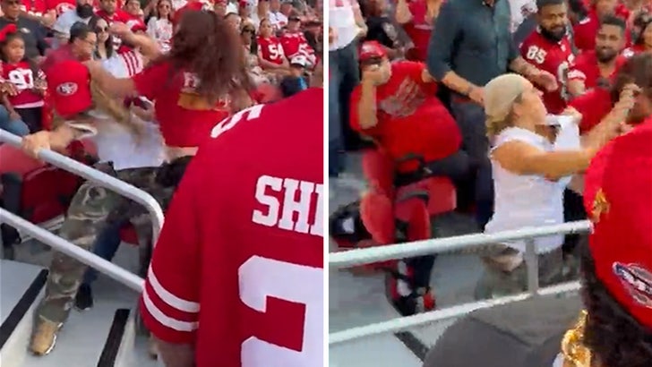 San Francisco 49ers Fan Pulls Woman's Hair In Crazy Brawl At Giants Game