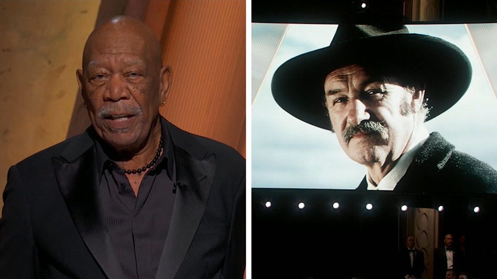 Morgan Freeman Pays Tribute to Gene Hackman at Oscars