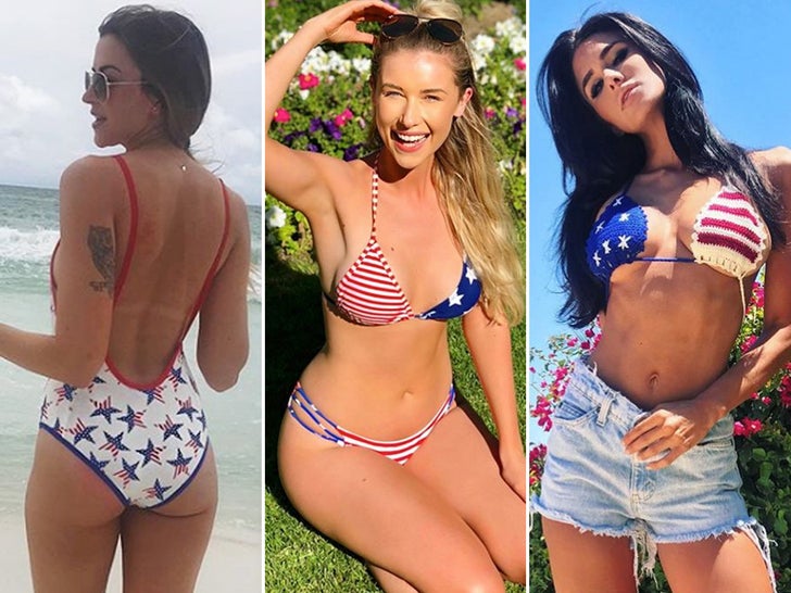 Stripped-Down Patriotic Babes