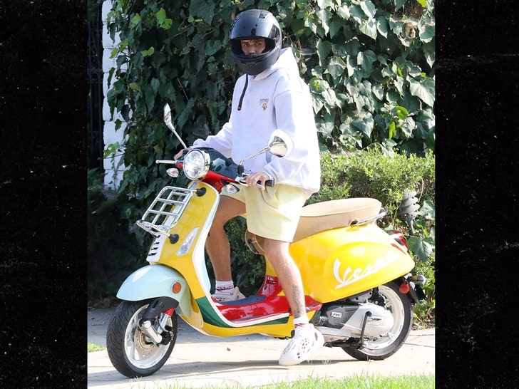 yellow vespa