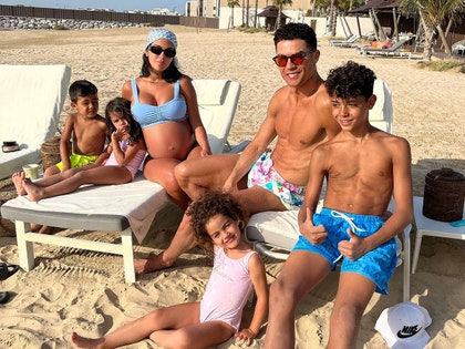 Cristiano Ronaldo's GF Georgina Rodriguez Shows Off Baby Bump In Bikini