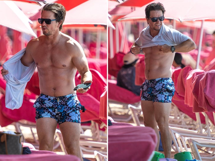 Mark Wahlberg Rocks Shorty Shorts Again in Barbados