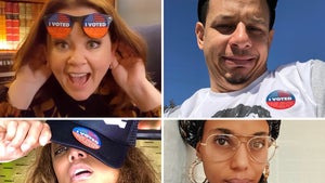 Celebs Vote on Super Tuesday and Have the Stickers to Prove It