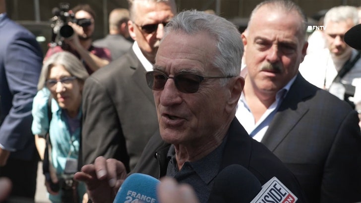 Robert De Niro caught in tense run-in with Trump supporters outside court house