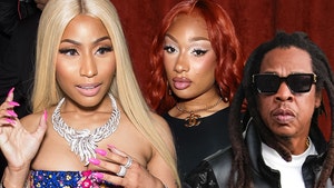Nicki Minaj taunting Megan and Jay-Z getty comp