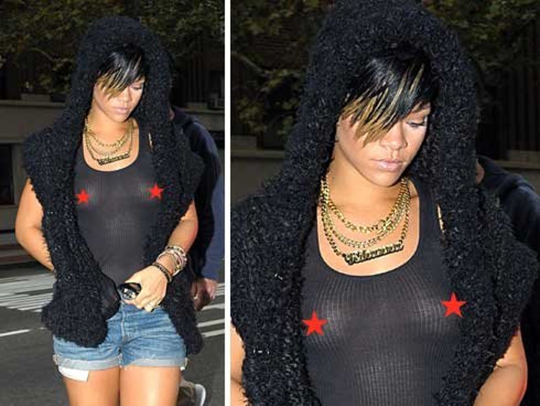 Rihanna -- Peek-a-Boob ... Piercing