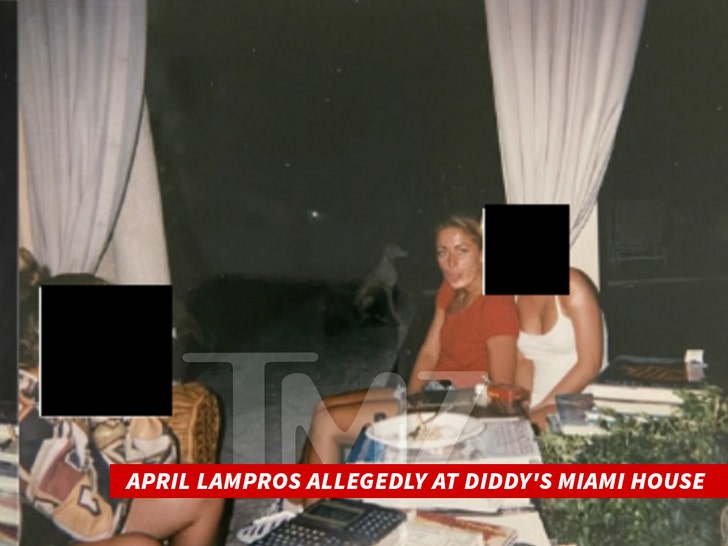 April Lampros serait à la maison de Diddy à Miami