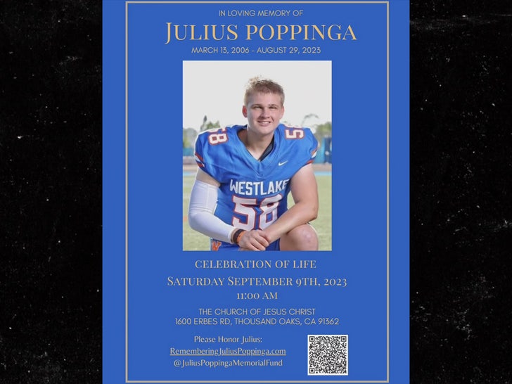 julius poppinga memorial service flier