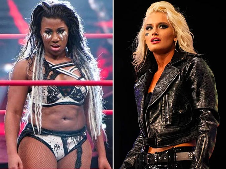 AEW wrestlers athena and toni storm aew