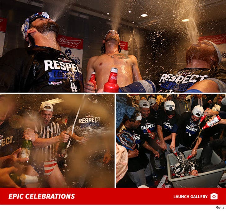 LA Dodgers' Epic Locker Room Celebration