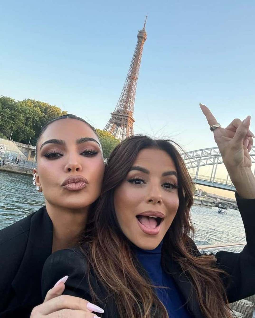Kim Kardashian and Eva Longoria