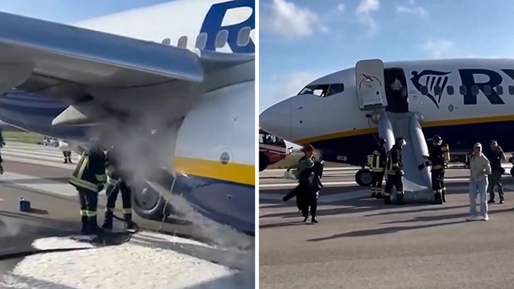 Ryanair Jet Wing Catches Fire, Forces Emergency Evac, Video Shows Aftermath