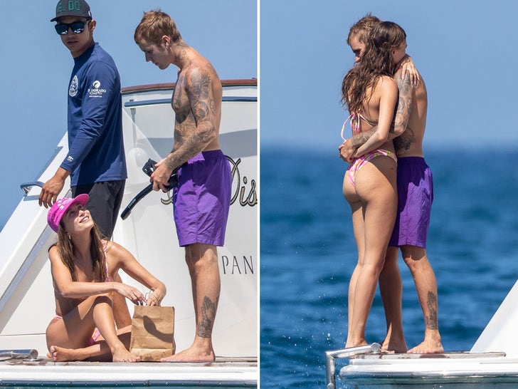Justin and Hailey Bieber Go Topside On Cabo Yacht