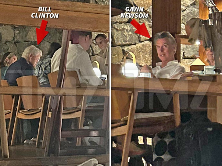 bill clinton and gavin newsom at dinner together in mexico