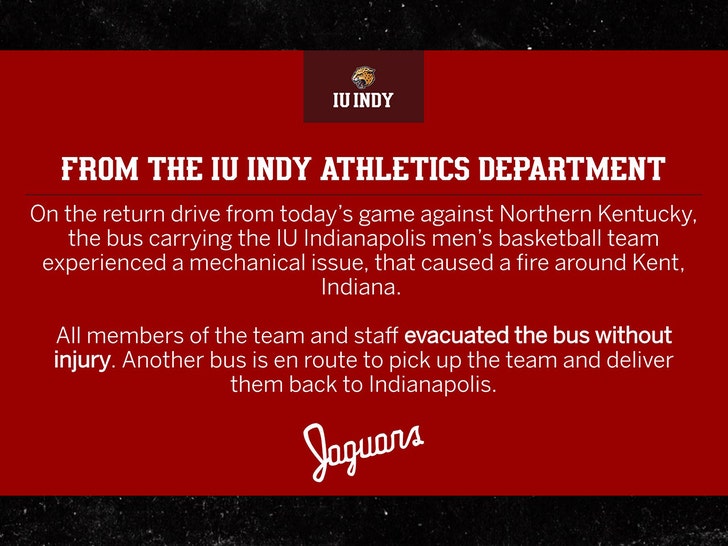 Iu indy jaguars statement bus flames