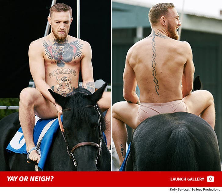 Conor McGregor Goes Stark Bullock Naked  On a Horse 