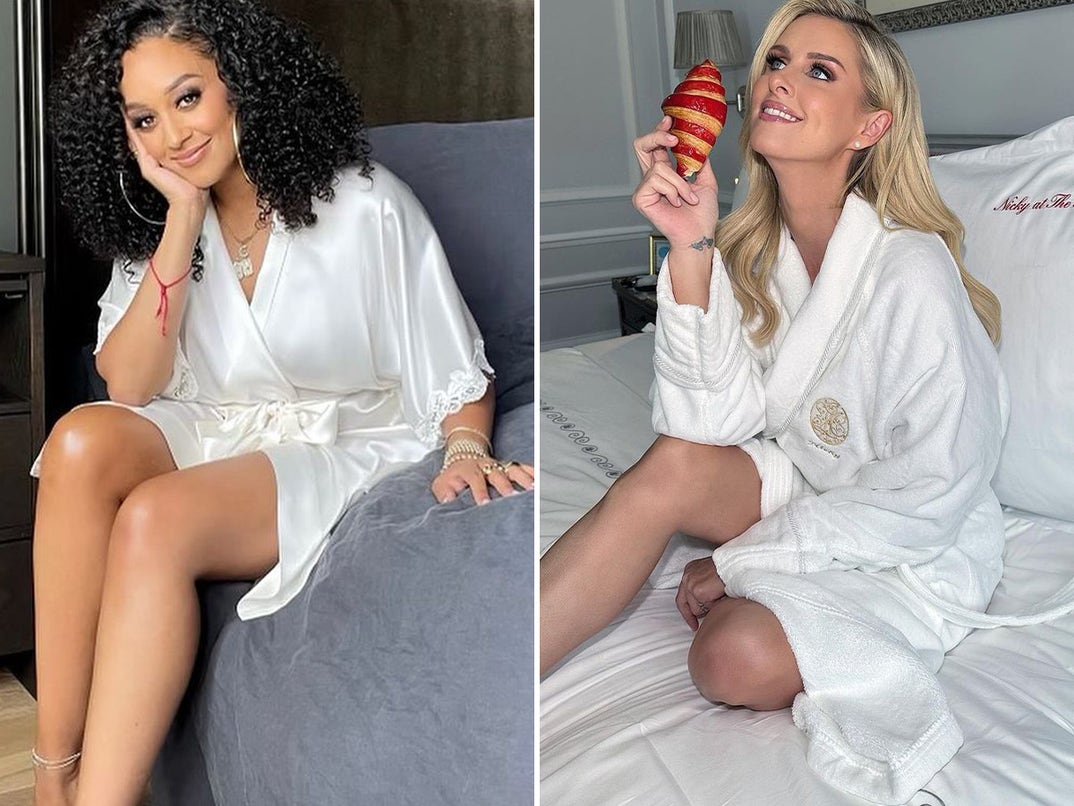 Tia Mowry vs. Nicky Hilton --  Who'd You Rather?! (Hot Mamas In Robes Edition)