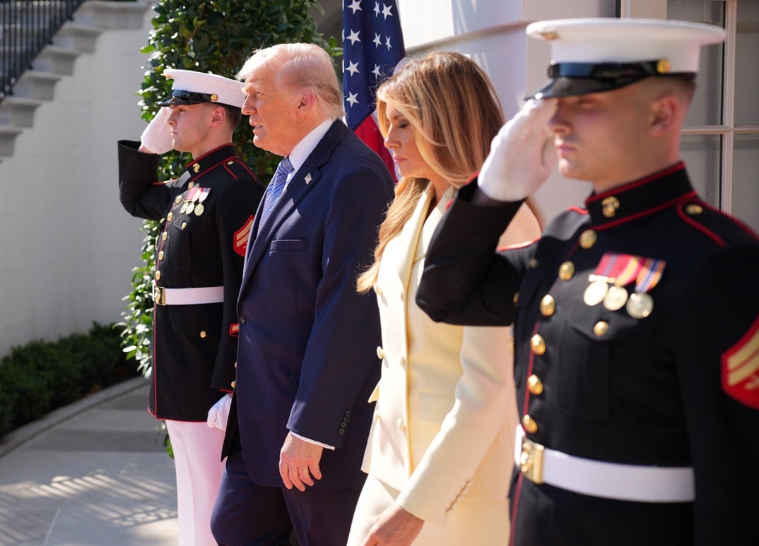 Donald Trump Greets King Charles III And Queen Camilla At White House 9