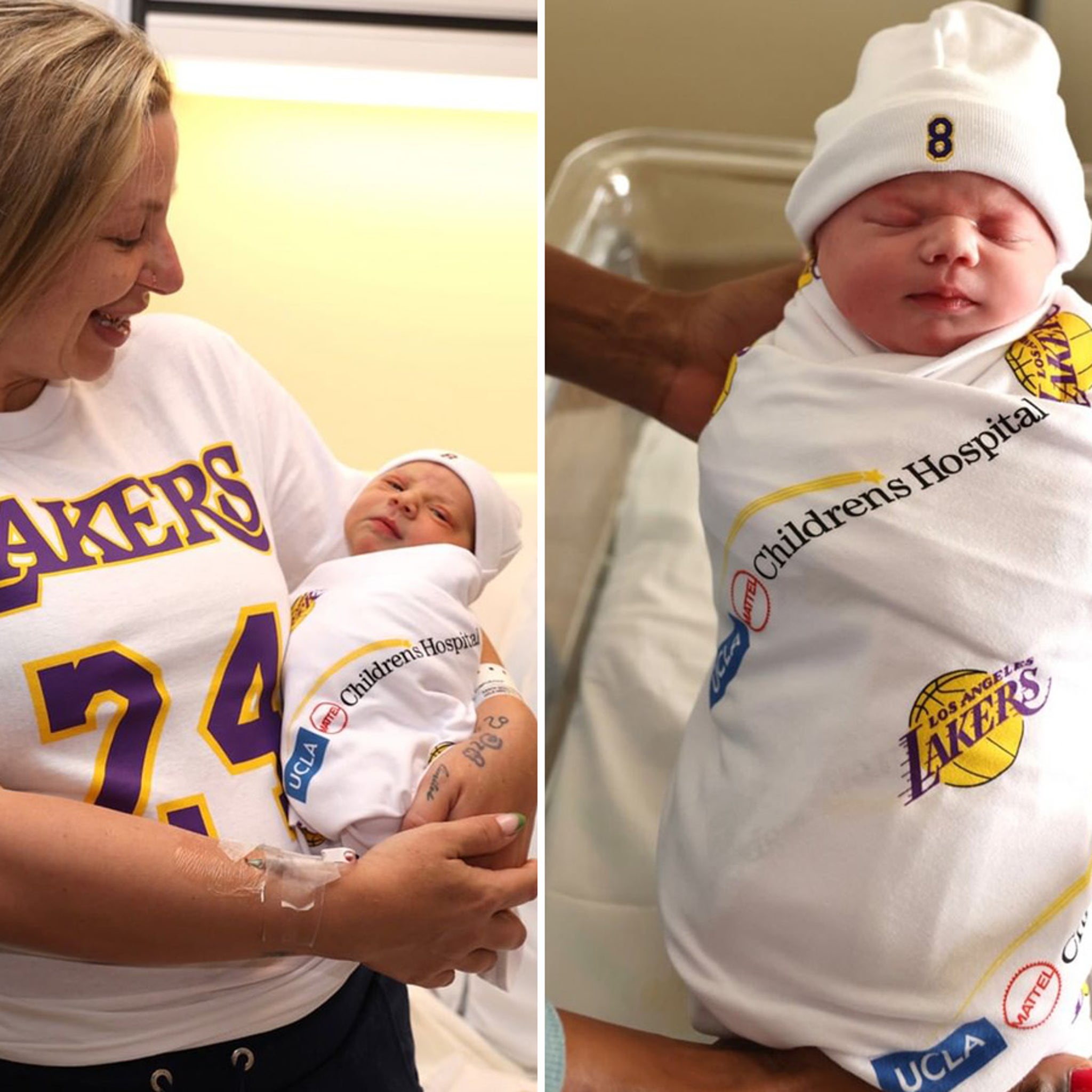 Lakers Give UCLA Newborns Kobe Bryant Gear On Legend's 44th Bday