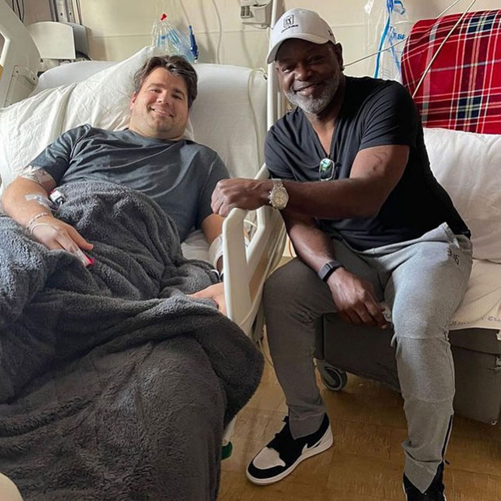 Emmitt Smith Visits Peyton Hillis At Hospital After Swimming Accident