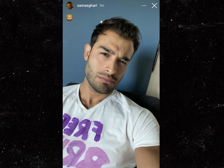 sam asghari wearing free britney t-shirt