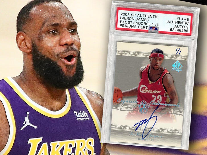 LeBron James 1-Of-1 Autographed Rookie Card Hits Auction Block