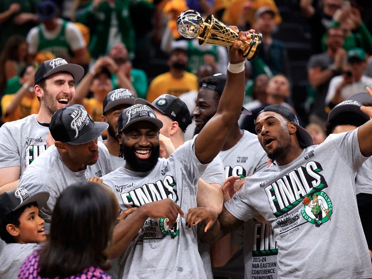Boston Celtics Celebrate Advancing To The 2024 NBA Finals