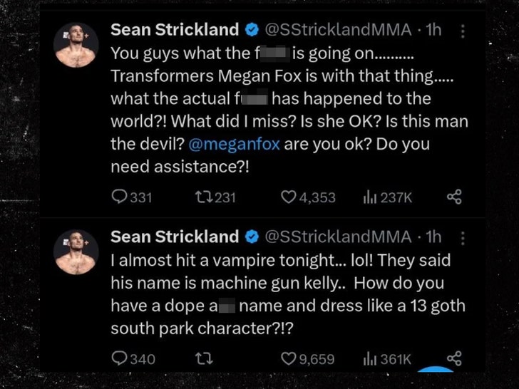 Sean Strickland comments on megan fox