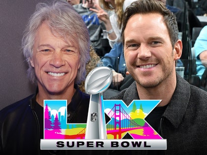 jon bon jovi and chris pratt super bowl getty