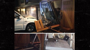 Kim Cattrall -- Some Kid Plowed Into My House!! (PHOTOS)