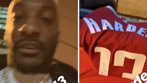 James Harden Gives Signed Jersey To Aqib Talib, 'That Thing Still Sweaty!'