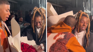 NLE Choppa Gives Lil Wayne Actual Flowers to Crown His Legacy