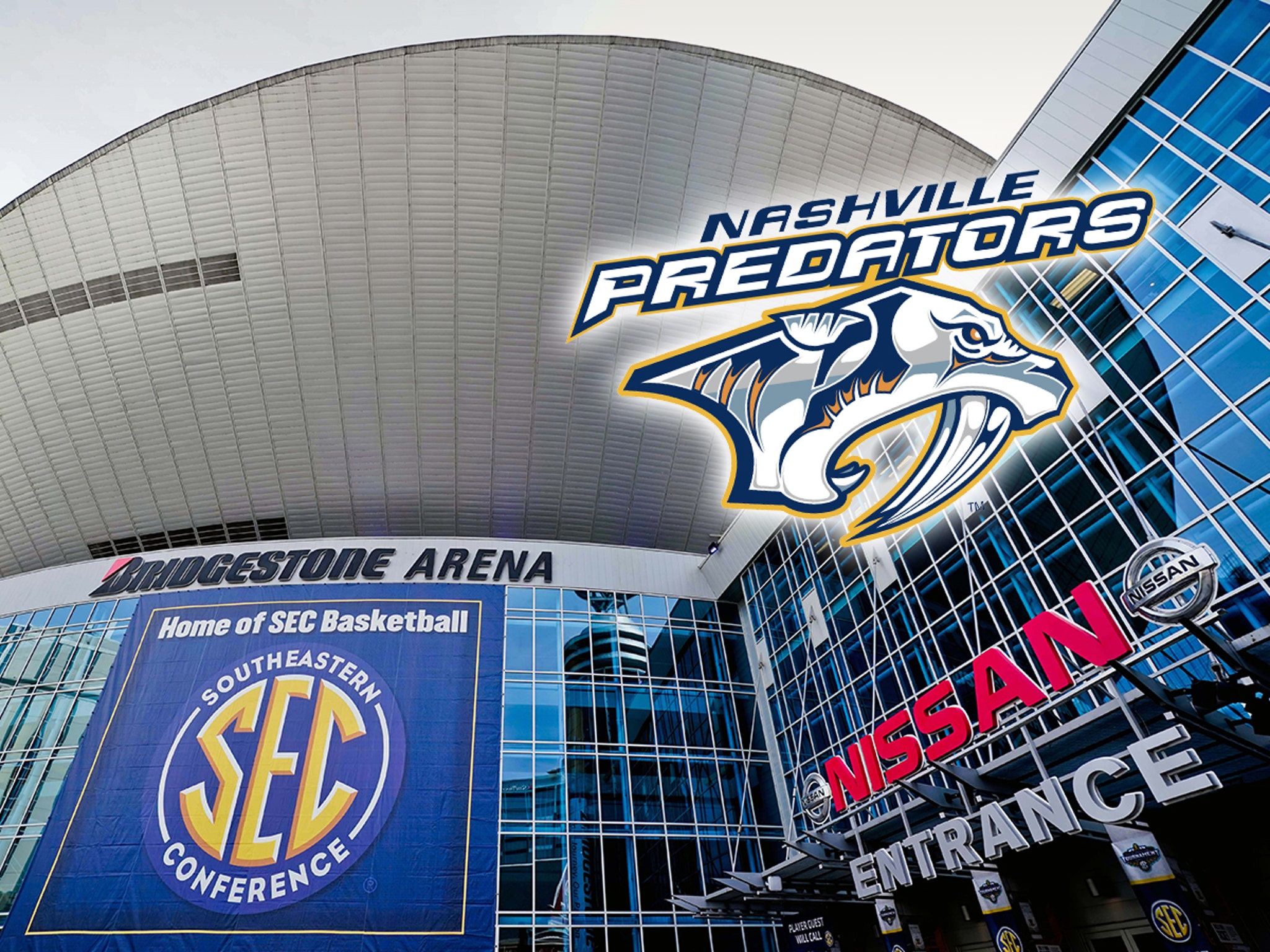 Bridgestone Arena, Home of the Nashville Predators.