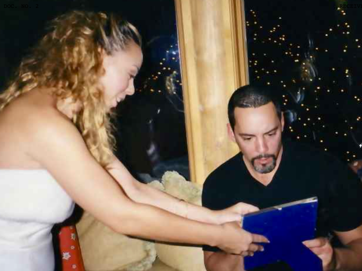 Mariah Carey With Her Brother Morgan