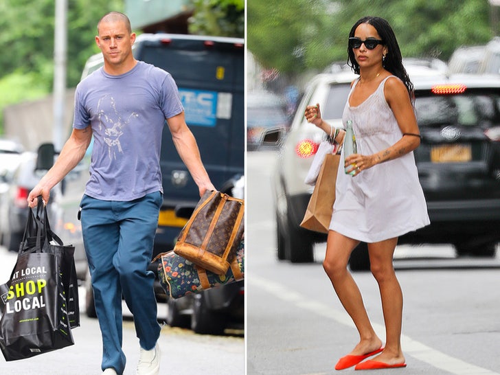 0820 Channing Tatum andZoe Kravitz pack up and leave town splash