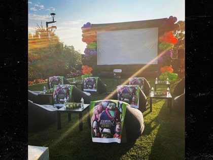 lebron james' backyard movie night