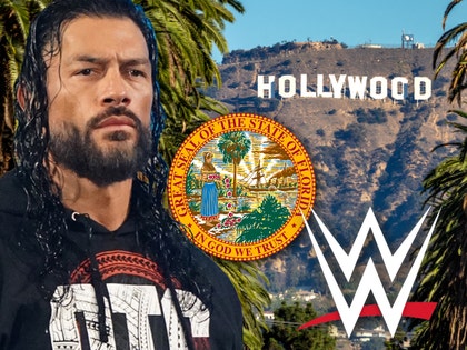 Roman Reigns wwe florida hollywood getty comp