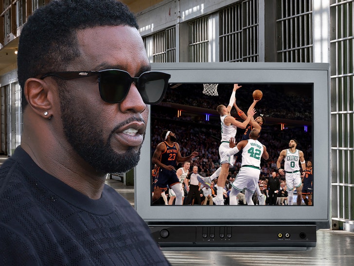 diddy cassie knicks game getty comp 2