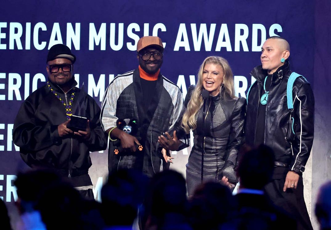 Black Eyed Peas accept the Best Throwback Song award for 'Rock That Body' GettyImages-2278211502