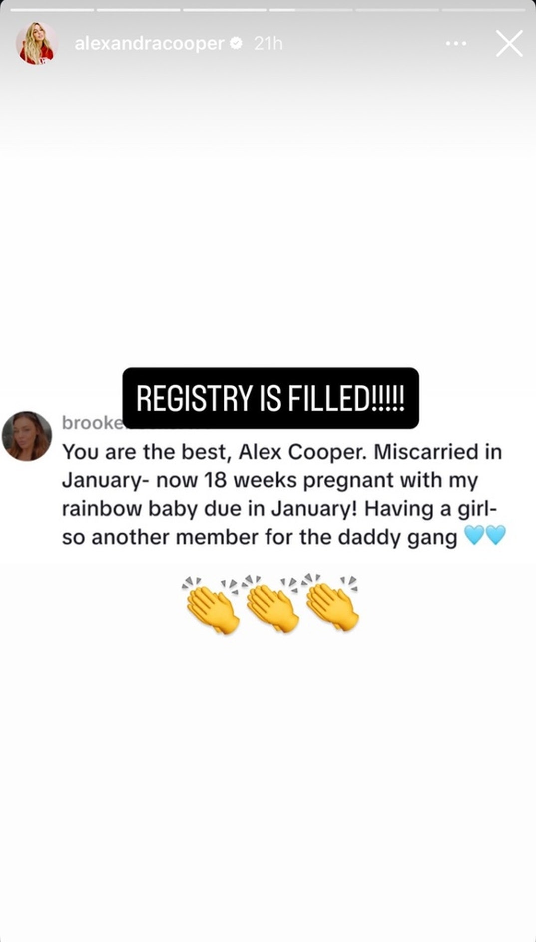 Alex Cooper Fulfills Baby Registries 2