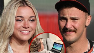 Olivia Dunne Watches Boyfriend Paul Skenes' Game From Tiny Laptop