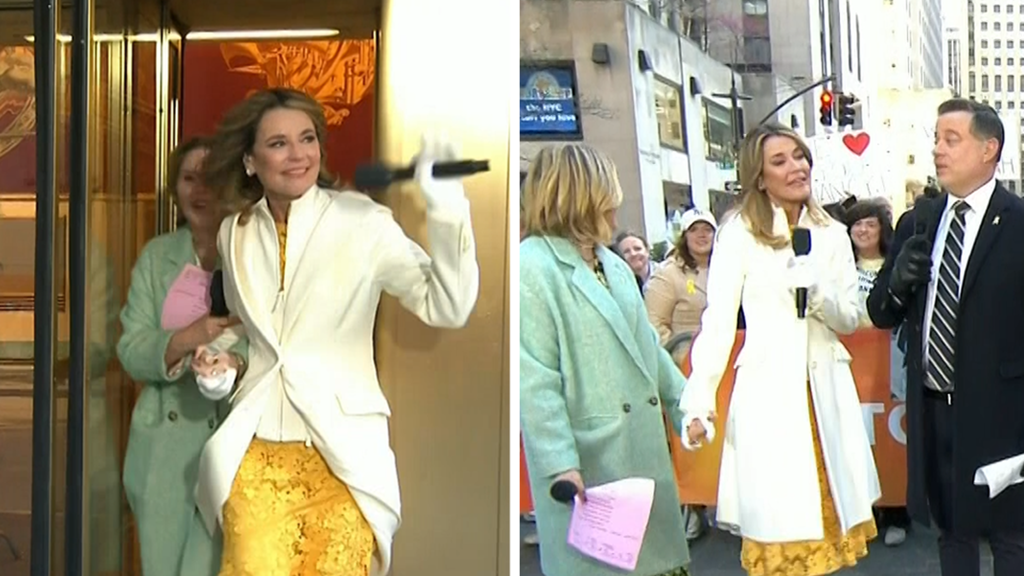 Savannah Guthrie wordt verdrietig als ze fans ziet tijdens de eerste show op ‘Today’