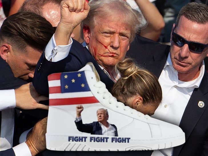 Donald Trump Selling ‘Fight, Fight, Fight’ Sneakers W/ Image From Assassination Attempt