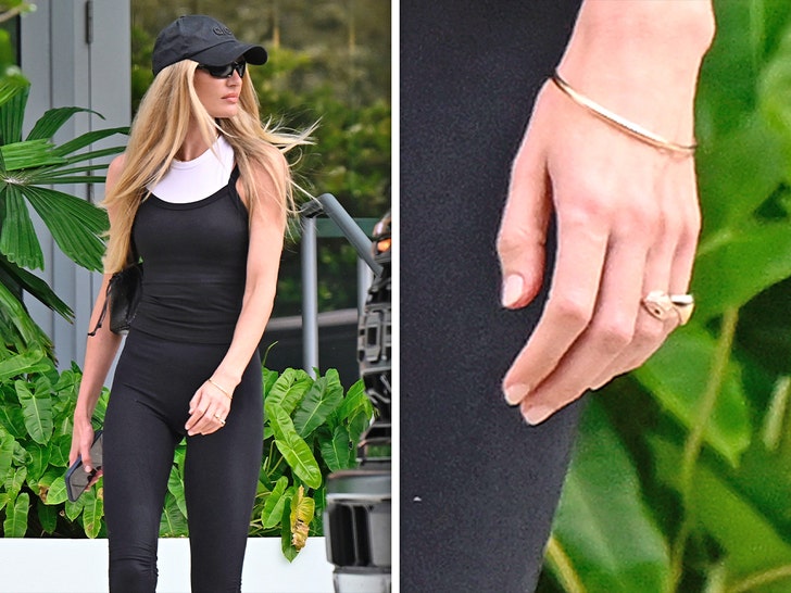 Candice Swanepoel Steps Out Wearing a Ring on That Finger